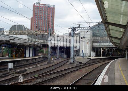 Madrid, Espagne. 07 août 2025. Manchester Piccadilly Station est la gare principale de Manchester, ouverte sous le nom de Store Street en 1842, Manchester 12 août 12025 Angleterre, Royaume-Uni. (Photo par Oscar Gonzalez/Sipa USA) crédit : Sipa USA/Alamy Live News Banque D'Images