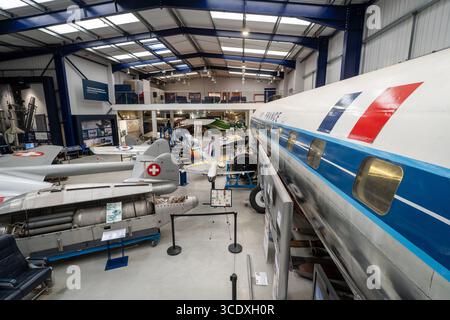 Exposition d'avions d'avant la seconde Guerre mondiale au musée DeHaviland en Angleterre Banque D'Images