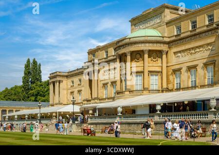 Londres, Angleterre - la vue à l'arrière du palais de Buckingham dans le centre de Londres. Banque D'Images
