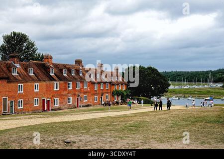 Le petit hameau historique de Bucklers Hard dans la New Forest près de Beaulieu Hampshire Angleterre Banque D'Images