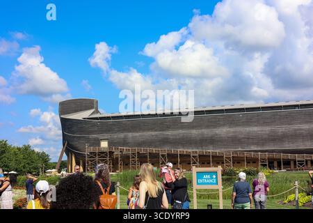 Williamstown, Kentucky États-Unis 22 juillet 2023 vue de l'extérieur du parc à thème Noah's Ark Encounter à Williamstown, Kentucky Banque D'Images