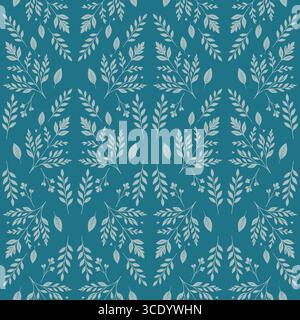 Motif de feuilles botaniques sans couture dans un style moderne coloré Illustration de Vecteur