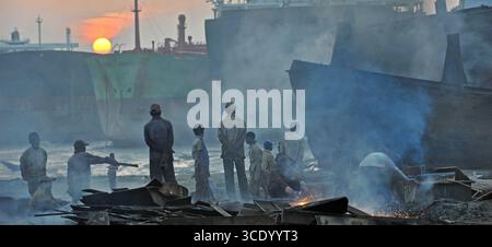 SHP Breaking Yard à Chittagong Banque D'Images