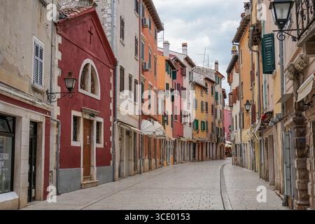 Carera Street View à Rovinj, Croatie Banque D'Images