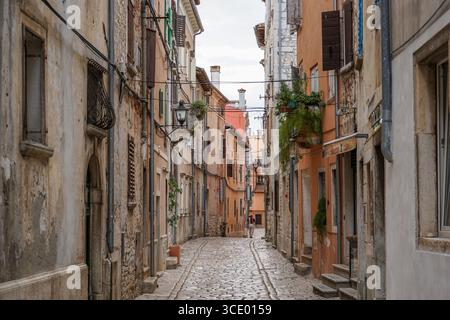 Vladimira Švalbe Street View à Rovinj, Croatie Banque D'Images