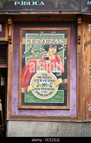 Vue d'un bar à Madrid Banque D'Images