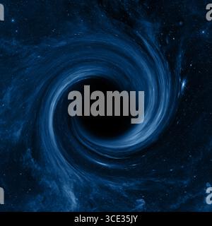 Le trou noir dévore la galaxie et les étoiles. Trou noir, nébuleuse et galaxie dans l'espace profond. Éléments de cette image fournis par la NASA. Banque D'Images