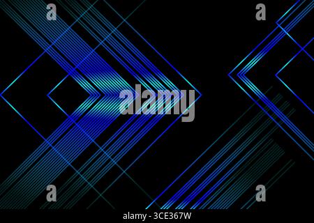 Vecteur de fond de lignes circulaires bleues abstraites, conception de motif d'onde géométrique moderne Illustration de Vecteur