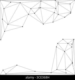 Fond de connexion réseau global pour la conception de bannière. Fond de ligne abstrait avec des points et des lignes de connexion. Réseau de connexion point polygone social Illustration de Vecteur