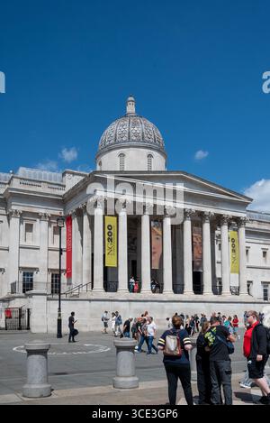 Londres, Royaume-Uni, 08 juillet 2025 National Gallery, un musée d'art à Trafalgar Square dans la ville de Westminster, dans le centre de Londres, en Angleterre Banque D'Images