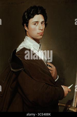 Autoportrait à l'âge de vingt-quatre ans 1804 par Ingres Jean Auguste Dominique 1780-1867 France française Banque D'Images