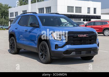 Indianapolis - 14 août 2025 : présentation du petit VUS terrain Elevation à TA de GMC. GMC offre le terrain avec un moteur 4 cylindres turbocompressé de 1,5 L. MY :202 Banque D'Images