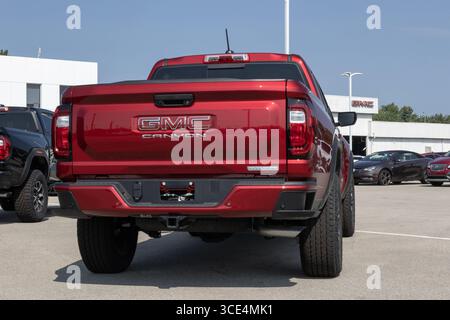 Indianapolis - 14 août 2025 : présentation du pick-up Canyon 4WD Elevation à cabine multiplace de GMC. GMC offre le Canyon avec un moteur TurboMax 4 cylindres de 2,7 l. MY :202 Banque D'Images