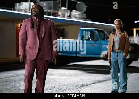 Eenie Meanie est un futur thriller américain écrit et réalisé par Shawn Simmons, dans son premier long métrage. Samara Weaving dirige une distribution d'ensemble qui comprend Karl Glusman, Jermaine Fowler, Marshawn Lynch, Randall Park, Steve Zahn, et Andy Garcia. Banque D'Images