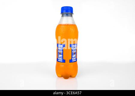 IRN Bru original boisson gazeuse – pays de Galles, Royaume-Uni – 03 août 2025 Banque D'Images