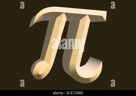 'Design du logo de symbole PI – constante mathématique Pi (π) icône pour l'éducation, la science et la technologie' Illustration de Vecteur