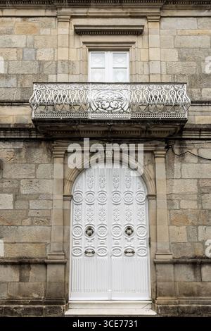 Bâtiment patrimonial, Rua Sarmiento, vieille ville de Pontevedra, A Coruna, la Coruna, Espagne Banque D'Images