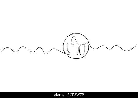 Icône de recherche de loupe dessin d'une ligne illustration vectorielle de contour minimaliste Illustration de Vecteur