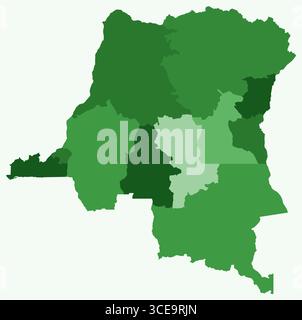 Carte des provinces et régions de la République du Congo Image ...