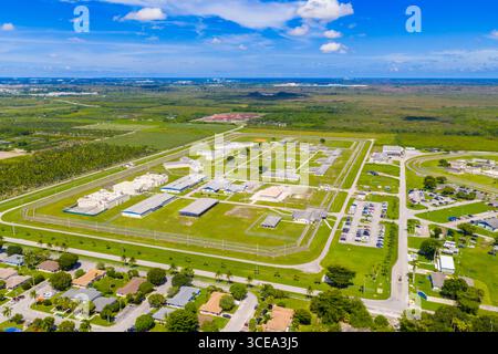 Photo aérienne Homestead Correctional institution FDC South Miami Banque D'Images