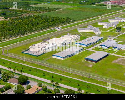 Photo aérienne Homestead Correctional institution FDC South Miami Banque D'Images