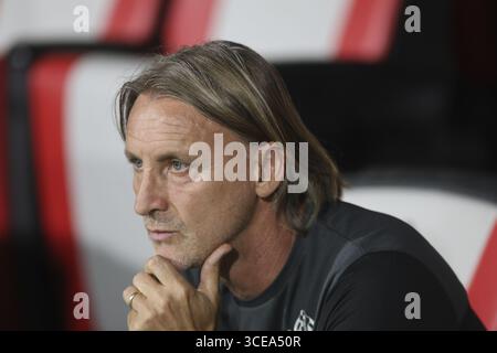 Crémone, Italie. 16 août 2025. Davide Nicola entraîneur-chef de l'US Cremonese lors de l'US Cremonese vs Palermo FC, étape 32° du match Coppa Italia Frecciarossa 2025-26 au stade Giovanni Zini à Cremona (CR), Italie, sur Agust 16, 2025. Crédit : Agence photo indépendante/Alamy Live News Banque D'Images