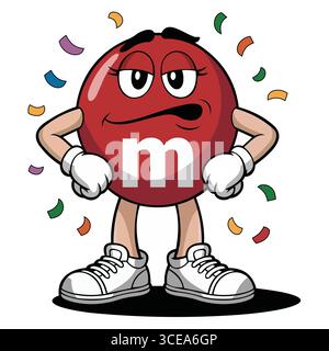 « Illustration de personnage de bonbons ludiques » Illustration de Vecteur