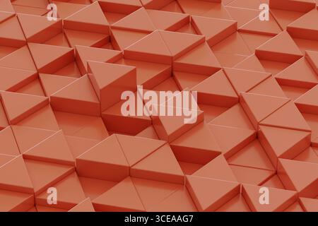 Fond de mosaïque triangulaire. Illustration 3D. Banque D'Images