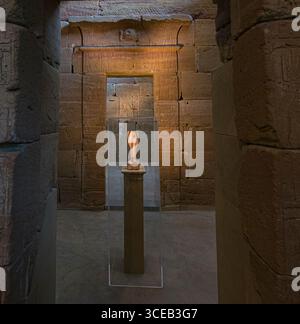 Gallery 131, Temple de Dendur dans l'aile Sackler du Metropolitan Museum of Art, 5e Avenue, New York, NY, USA Banque D'Images