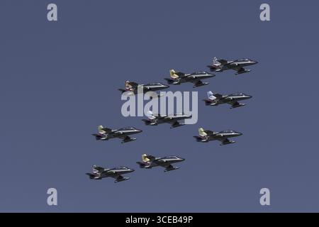 Frecce Tricolori en formation lors de la fête de la République italienne, le 2 juin 2023 Banque D'Images