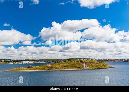 Phare de l'île Georges, Halifax, Nouvelle-Écosse, Canada Banque D'Images