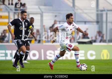 Campinas, Brésil. 17 août 2025. SP - CAMPINAS - 08/16/2025 - C 2025 BRÉSILIEN, PONTE PRETA x ITABAIANA - Karl joueur d'Itabaiana lors du match contre Ponte Preta au stade Moises Lucarelli pour le championnat brésilien C 2025. Photo : Anderson Romao/AGIF (photo par Anderson ROMão/AGIF/SIPA USA) crédit : SIPA USA/Alamy Live News Banque D'Images