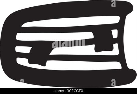 Doodle livre avec icône de marque-page dessiné à la main dans un style plat Illustration de Vecteur