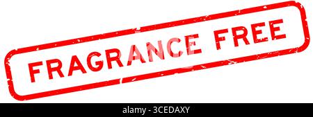 Timbre de joint en caoutchouc carré de mot sans parfum grunge rouge sur fond blanc Illustration de Vecteur