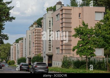 Châtenay-Malabry BEI Paris, Gartenstadt Cité-jardin de la Butte-Rouge // Châtenay-Malabry près de Paris, ville jardin Cité-jardin de la Butte-Rouge Banque D'Images