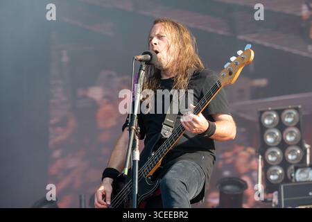 19 juin 2025 : Airbourne se produit au festival Hellfest Open Air à Clisson Banque D'Images