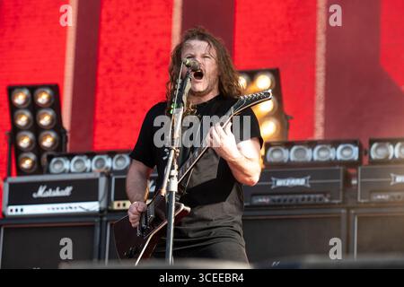 19 juin 2025 : Airbourne se produit au festival Hellfest Open Air à Clisson Banque D'Images