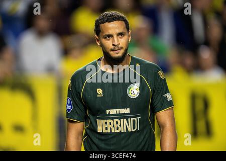 Sittard, pays-Bas. 17 août 2025. BREDA, 17-08-2025, Rat Verlegh Stadium, saison 2025/2026, football néerlandais Eredivisie, match entre NAC Breda et Fortuna Sittard, photo montrant le joueur de Fortuna Sittard Mo Ihattaran crédit : Pro Shots/Alamy Live News Banque D'Images
