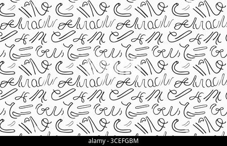 Motif sans couture de script ethnique abstrait Illustration de Vecteur