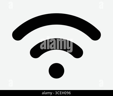 Icône de signal réseau Wi-Fi Internet connexion sans fil Force de connexion données Hotspot appareil mobile connecté Wave routeur technologie modem diffusion Illustration de Vecteur