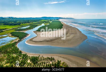 2ème plus longue plage de Cox`s Bazaar Sea Beach, Bangladesh Banque D'Images