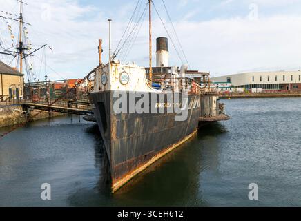 PS Wingfield Castle ship historique Humber bateau à aubes construit en 1934, port de plaisance de Hartlepool, comté de Durham, Angleterre, Royaume-Uni Banque D'Images