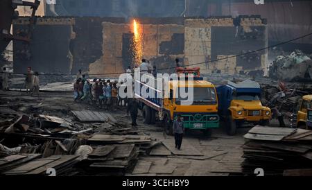 SHP Breaking Yard à Chittagong Banque D'Images