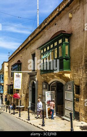 Casa Rocca Piccola, palais, vieille ville de la Valette, site du patrimoine mondial de l'UNESCO, Malte Banque D'Images