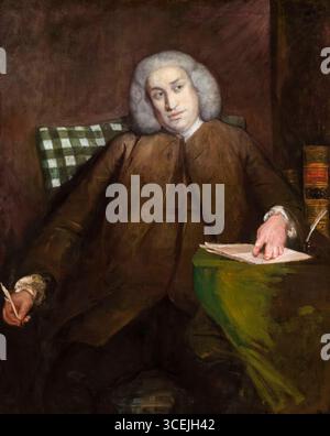Dr Samuel Johnson (1709-1784), écrivain anglais qui a publié 'A Dictionary of the English Language' en 1755, portrait peint à l'huile sur toile par Sir Joshua Reynolds, vers 1756 Banque D'Images