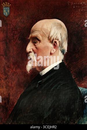 Portrait de Henri d'Orléans 1822-97 Duc d'Aumale 1890 par Bonnat Léon Joseph Florentin 1833-1922 France Musée Français France Français. Henri d'Orléans (1822-1897), duc d'Aumale, était un éminent prince français, chef militaire et homme politique qui a servi comme gouverneur général de l'Algérie française et était un chef de la faction politique orléaniste prônant la monarchie constitutionnelle. Après la Révolution de 1848, il vit en exil en Angleterre. Banque D'Images