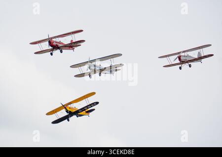 IWM Duxford Summer Airshow Stampe formation Team Banque D'Images