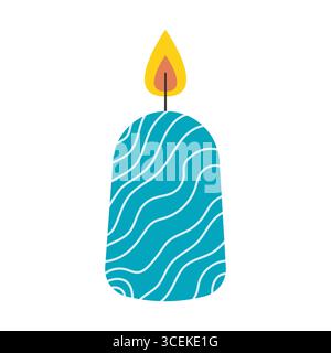 Bougies de cire. Aromathérapie. Décoration. Illustration vectorielle plate isolée sur un fond blanc. Illustration de Vecteur