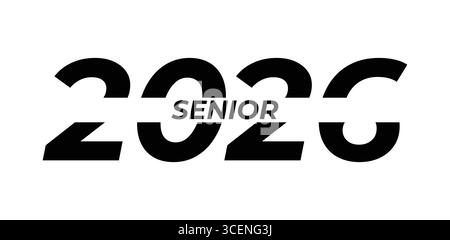 Senior 2026 conception de typographie vectorielle Illustration de Vecteur