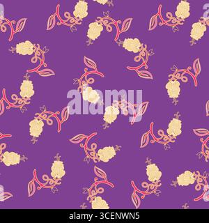 Motif chouettes et branches ludiques Illustration de Vecteur